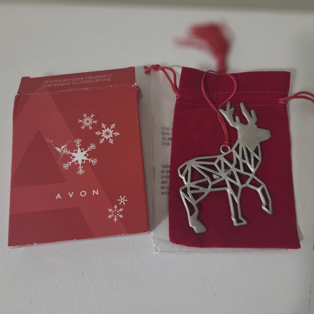 Vintage Avon Source of Fine Collectables Pewter - Deer Ornament